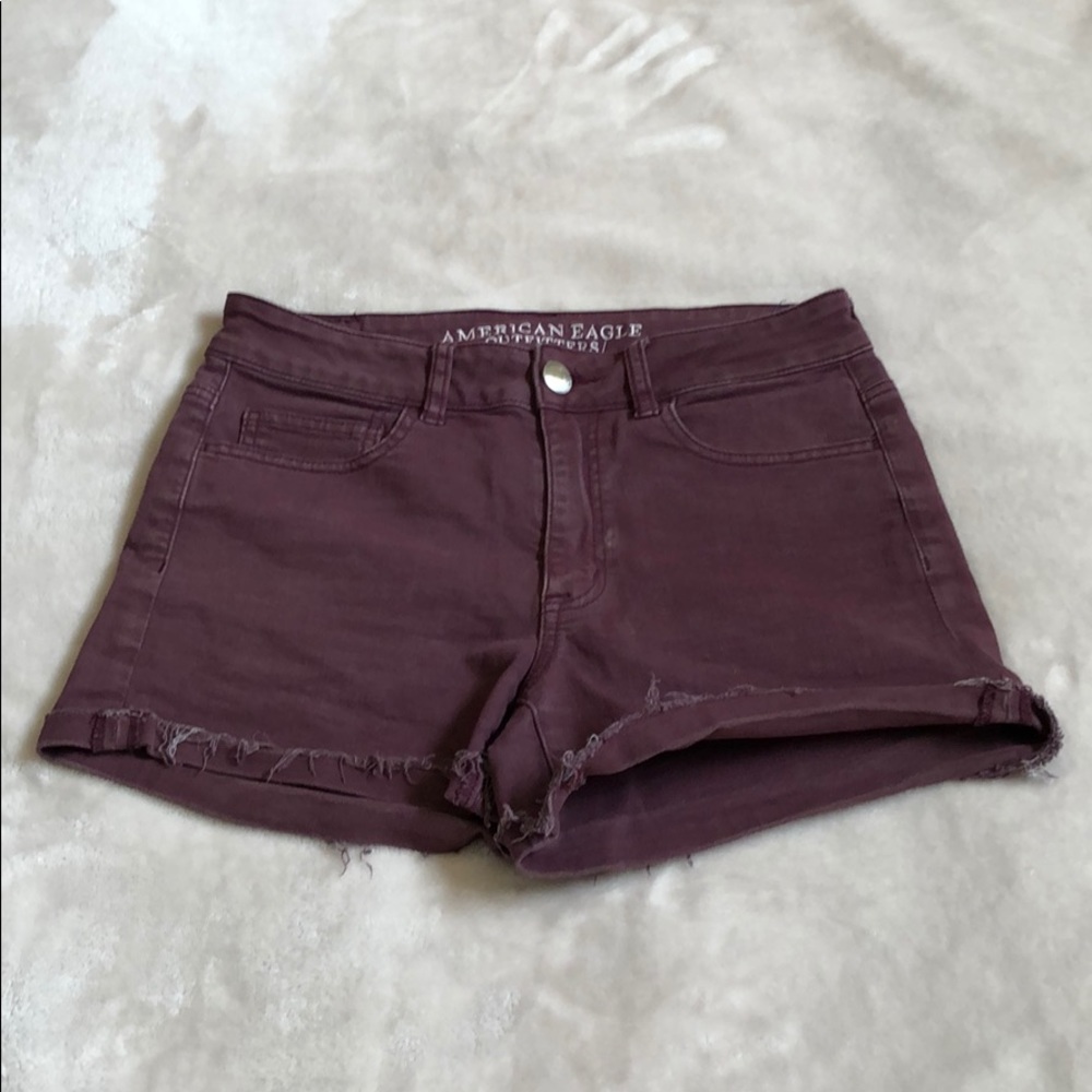 Maroon American Eagle shorts